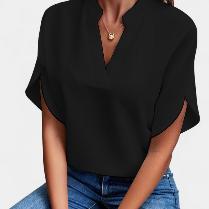 DELANEY | Elegant Women's V-Neck Blouse for Business Casual