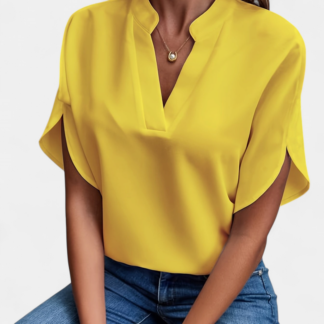 DELANEY | Elegant Women's V-Neck Blouse for Business Casual