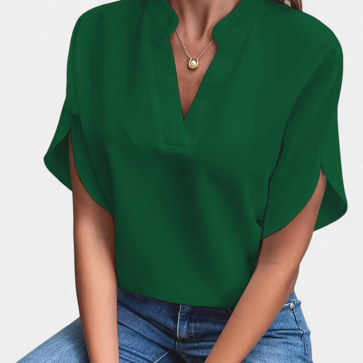 DELANEY | Elegant Women's V-Neck Blouse for Business Casual