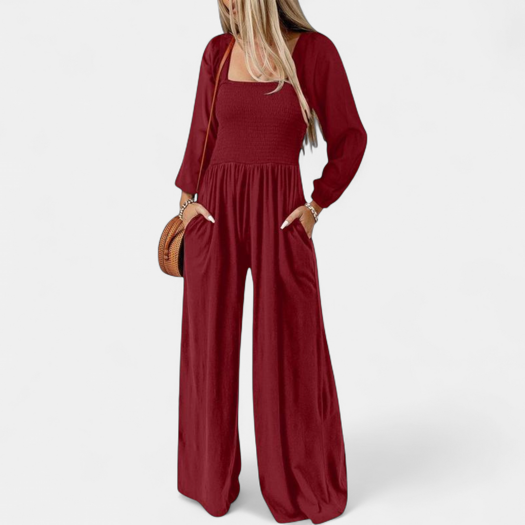 KISHA | Wide Leg Loose Jumpsuit for Women | Casual Chic One-Piece Summer Dress Romper