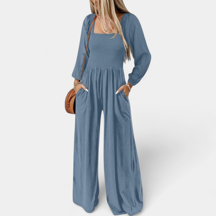 KISHA | Wide Leg Loose Jumpsuit for Women | Casual Chic One-Piece Summer Dress Romper