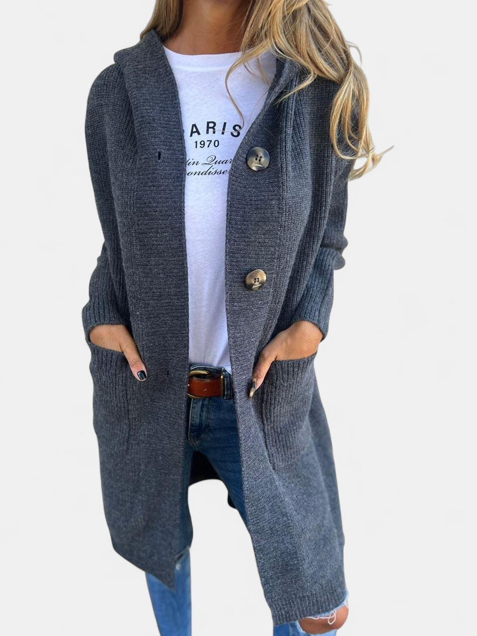 VERONICA - Chic Long Knit Cardigan