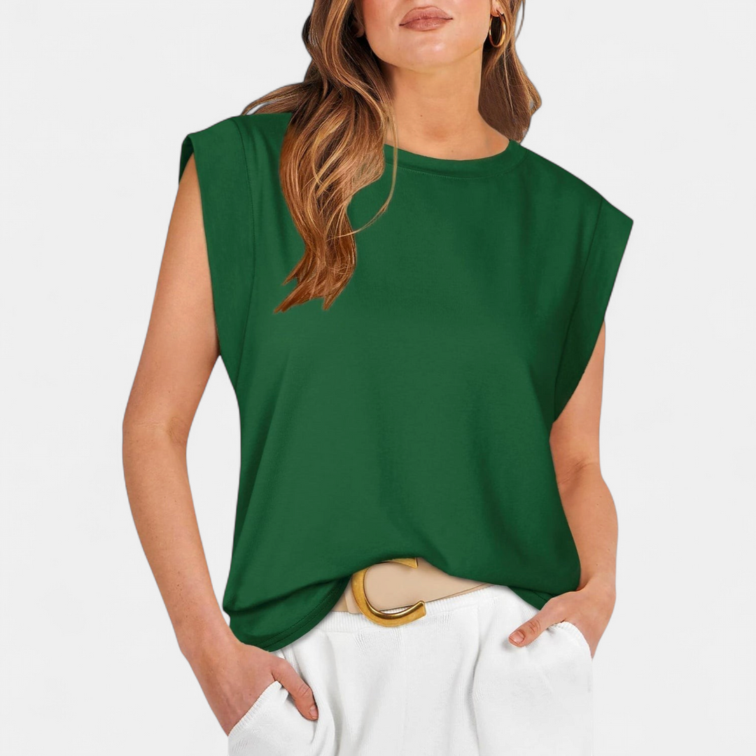SAMPAGUITA | Comfy Loose Fit Crew Neck Summer Top