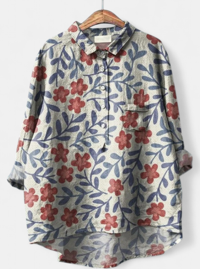CAITLIN - Classic Floral Blouse
