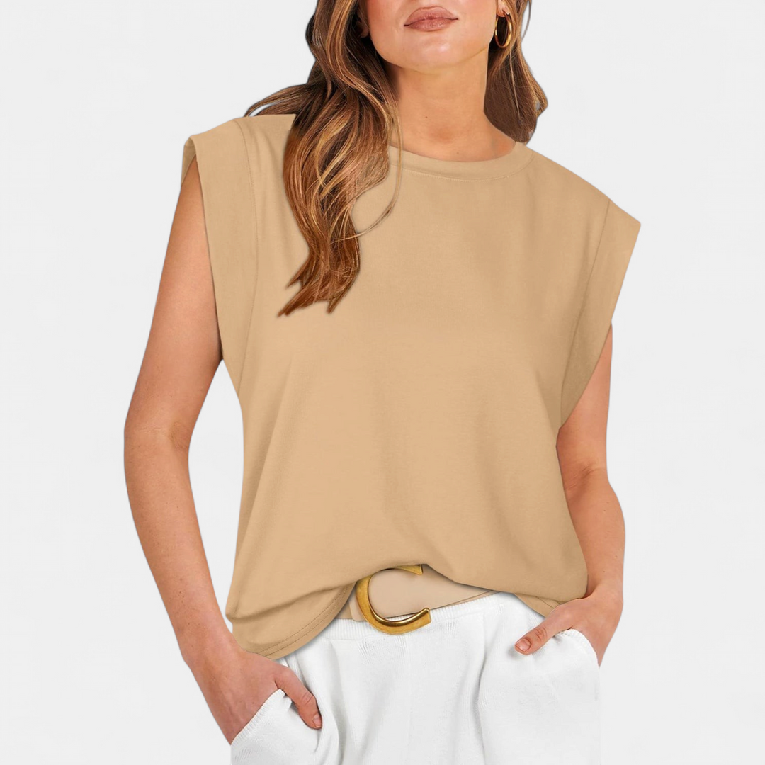 SAMPAGUITA | Comfy Loose Fit Crew Neck Summer Top