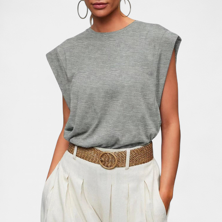 SAMPAGUITA | Comfy Loose Fit Crew Neck Summer Top