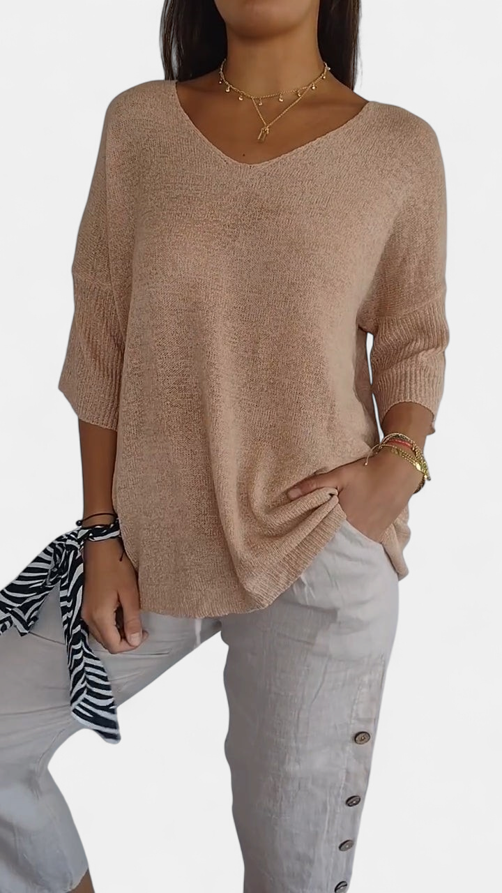 LAUREN - Casual V-Neck Top