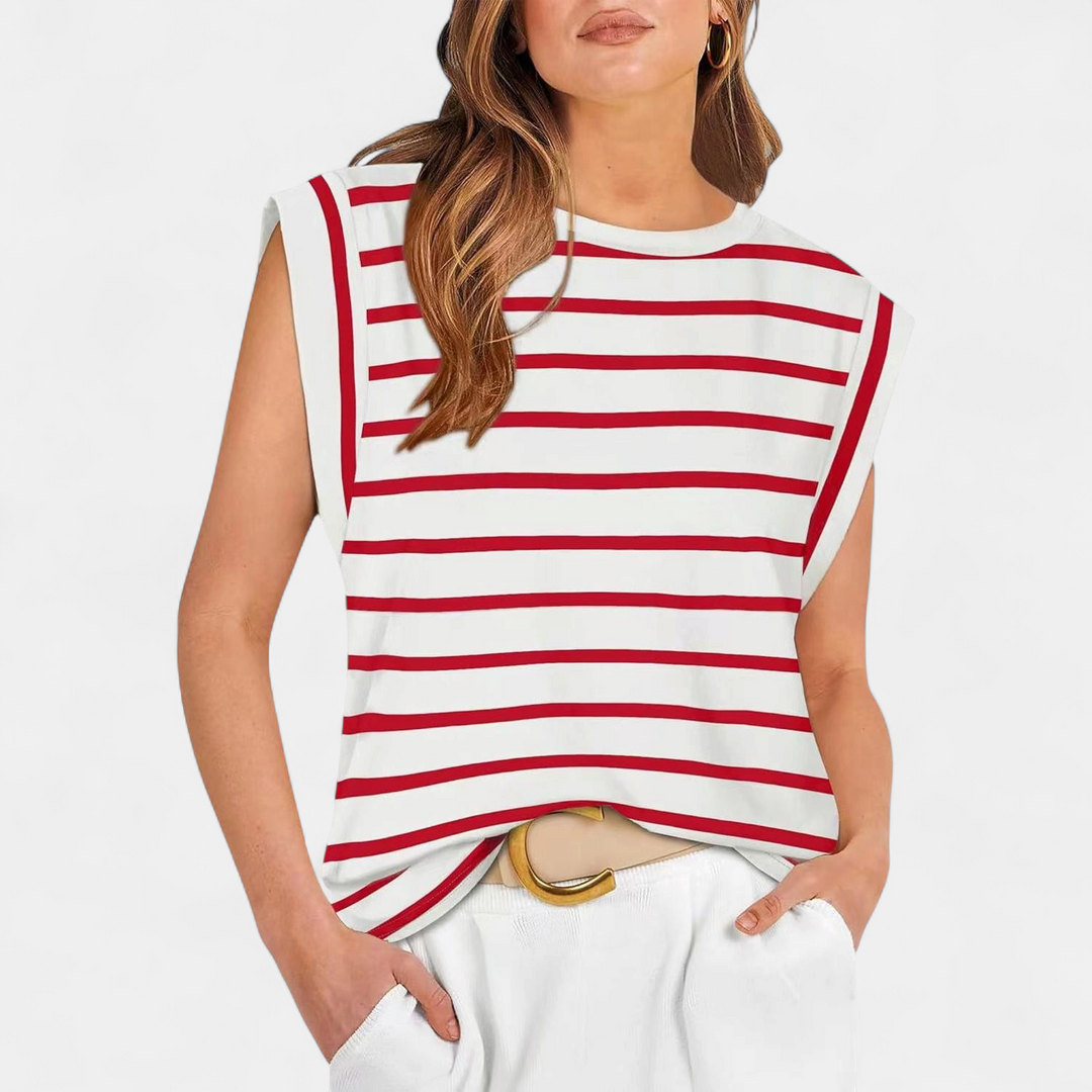 SAMPAGUITA | Comfy Loose Fit Crew Neck Summer Top