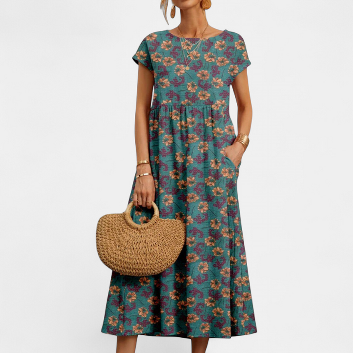FLORENE - Breezy Floral Midi Dress