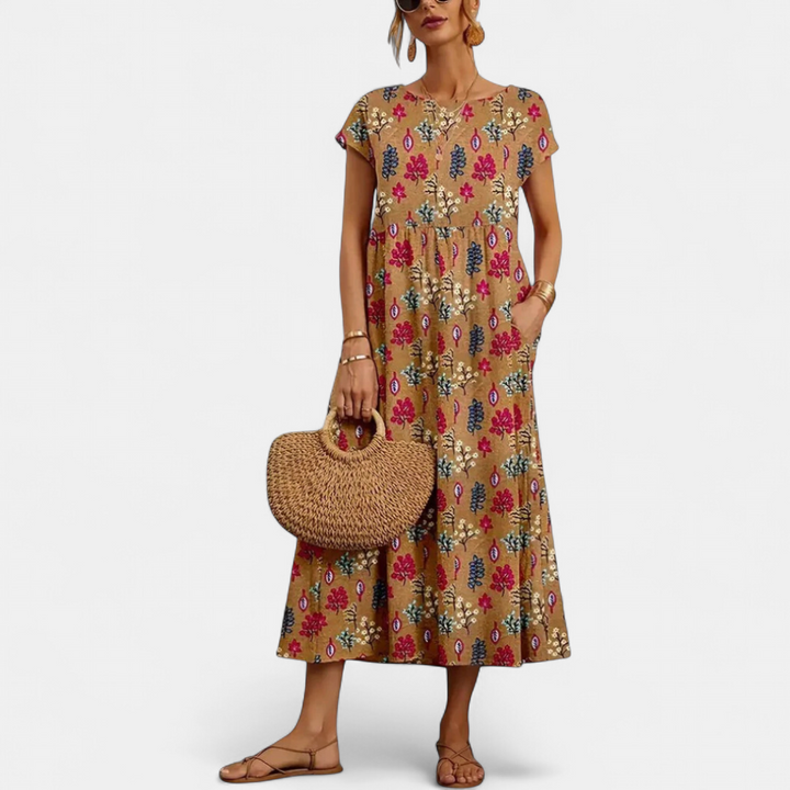 FLORENE - Breezy Floral Midi Dress