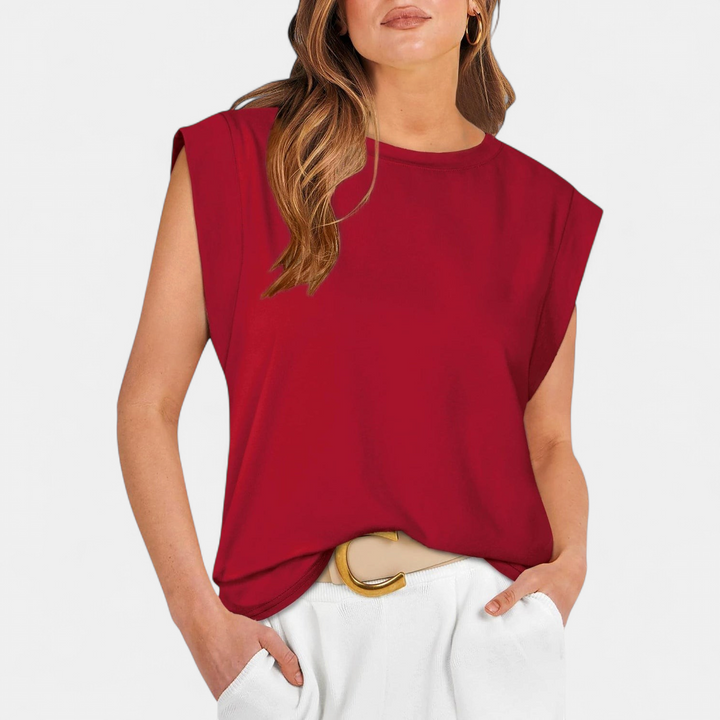 SAMPAGUITA | Comfy Loose Fit Crew Neck Summer Top