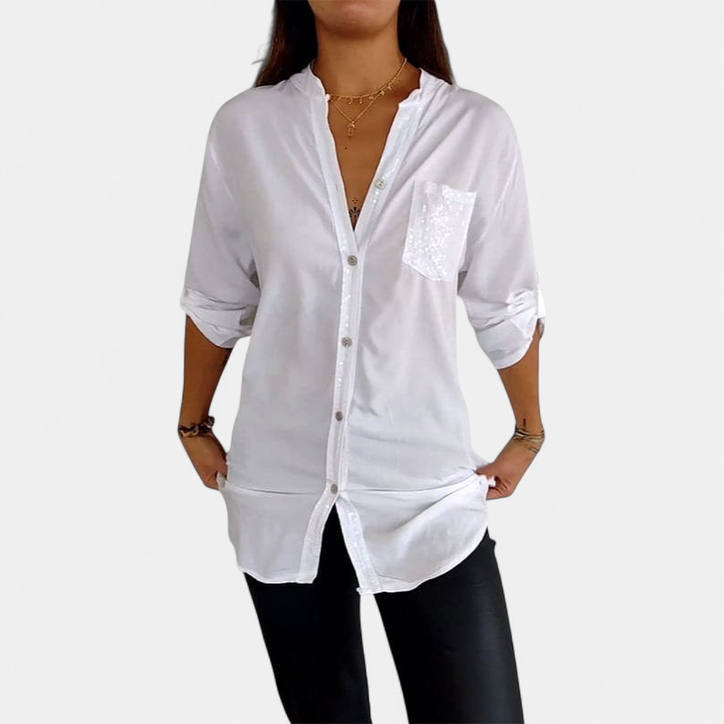 DANICA -  Sequin Detailed Blouse