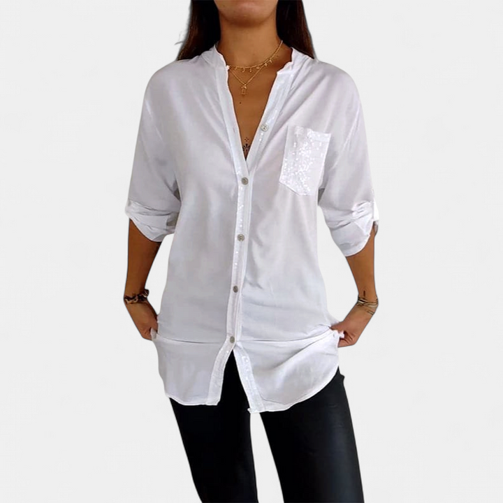 DANICA -  Sequin Detailed Blouse