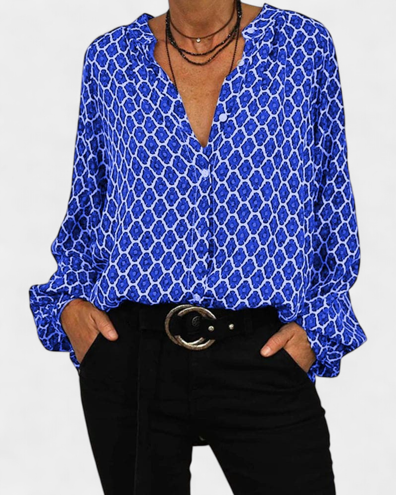 ELVIRA | Women's V-Neck Business Casual Blouse