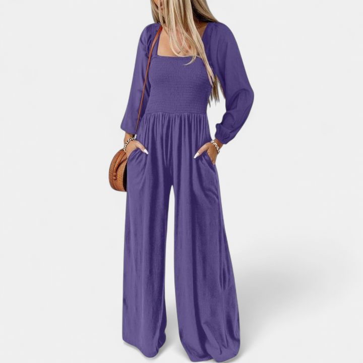 KISHA - Chic Loose Overall Wide Leg Jumpsuit
