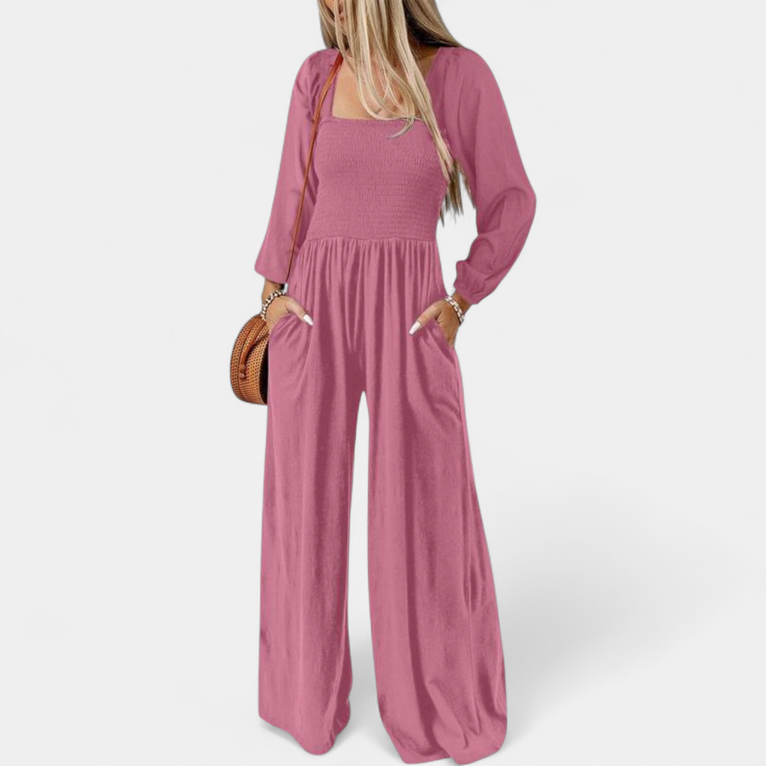KISHA - Chic Loose Overall Wide Leg Jumpsuit