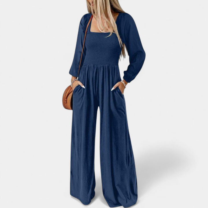 KISHA - Chic Loose Overall Wide Leg Jumpsuit