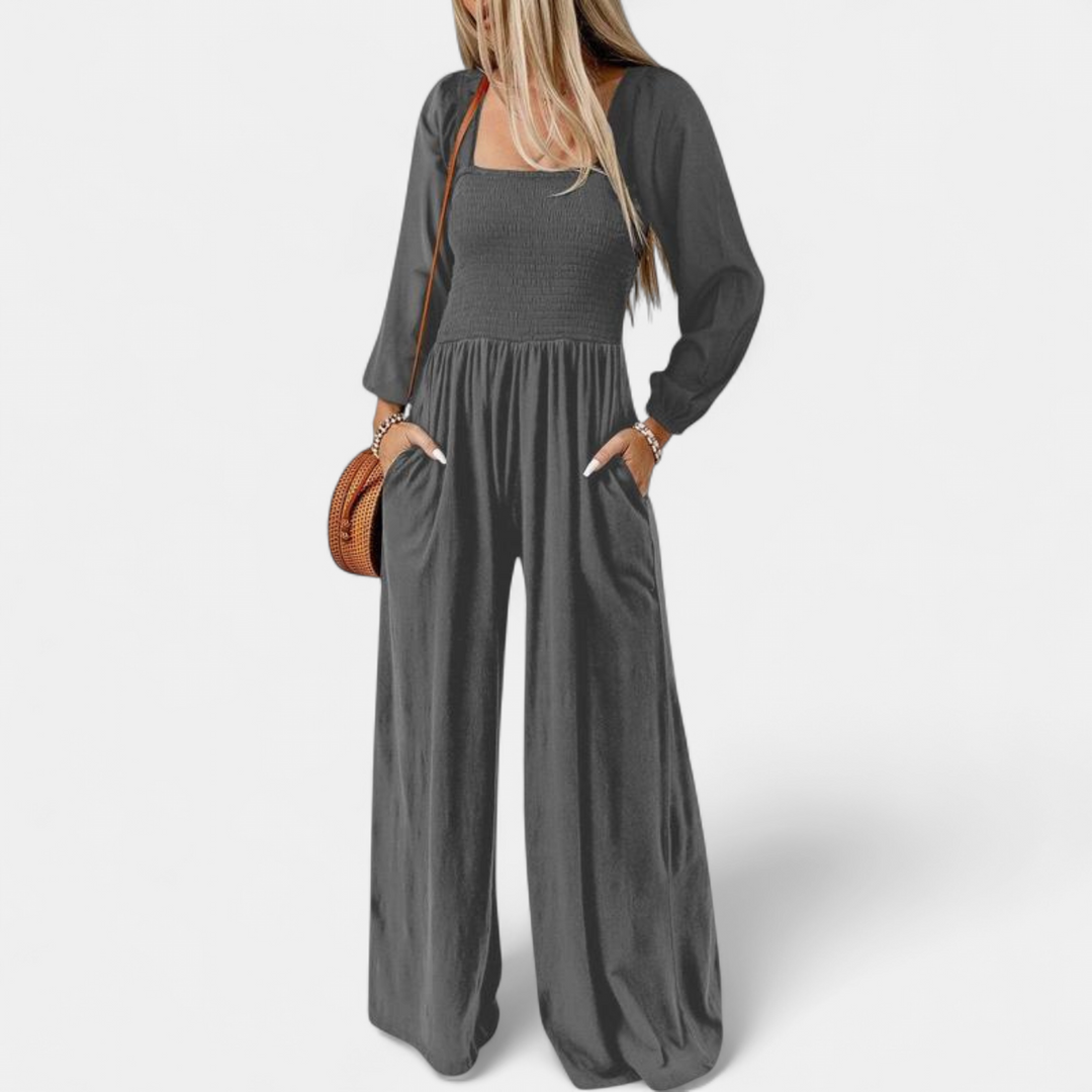KISHA - Chic Loose Overall Wide Leg Jumpsuit