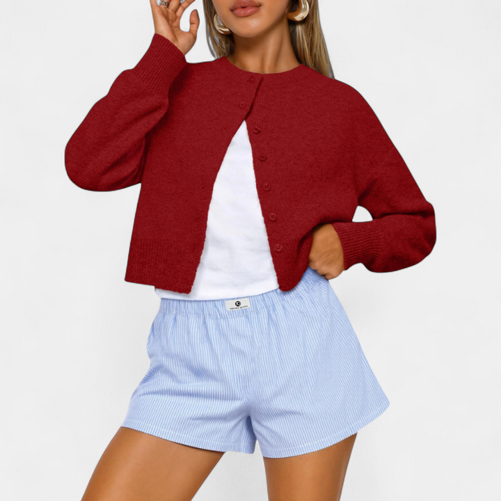 MEGAN | Cozy Lightweight Crop Cardigan Sweater