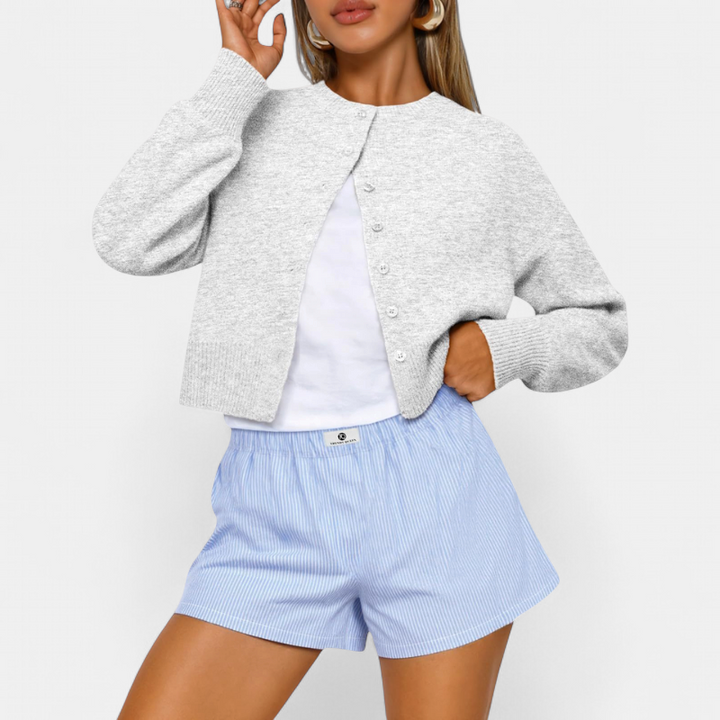 MEGAN | Cozy Lightweight Crop Cardigan Sweater