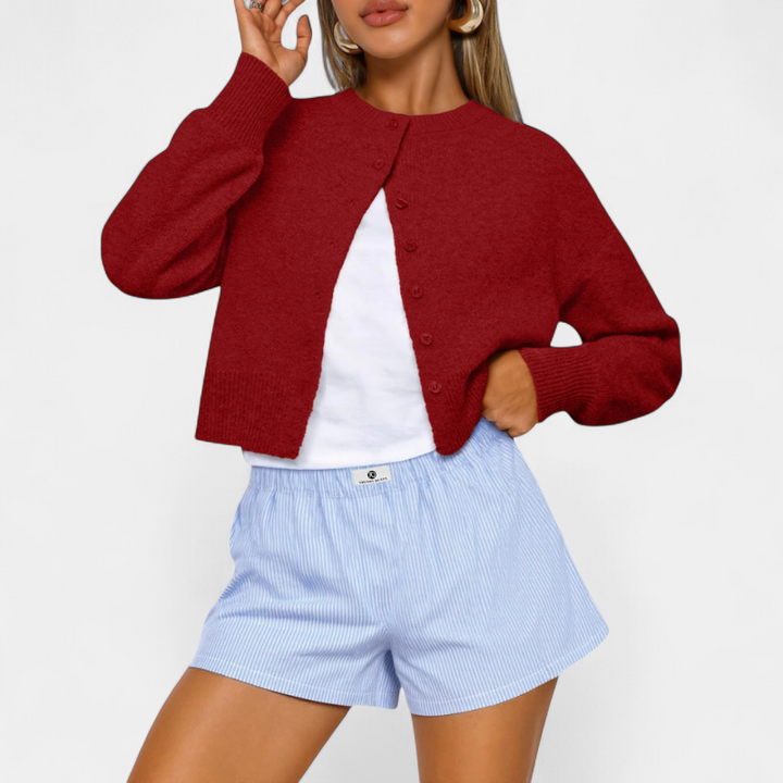 MEGAN | Cozy Lightweight Crop Cardigan Sweater