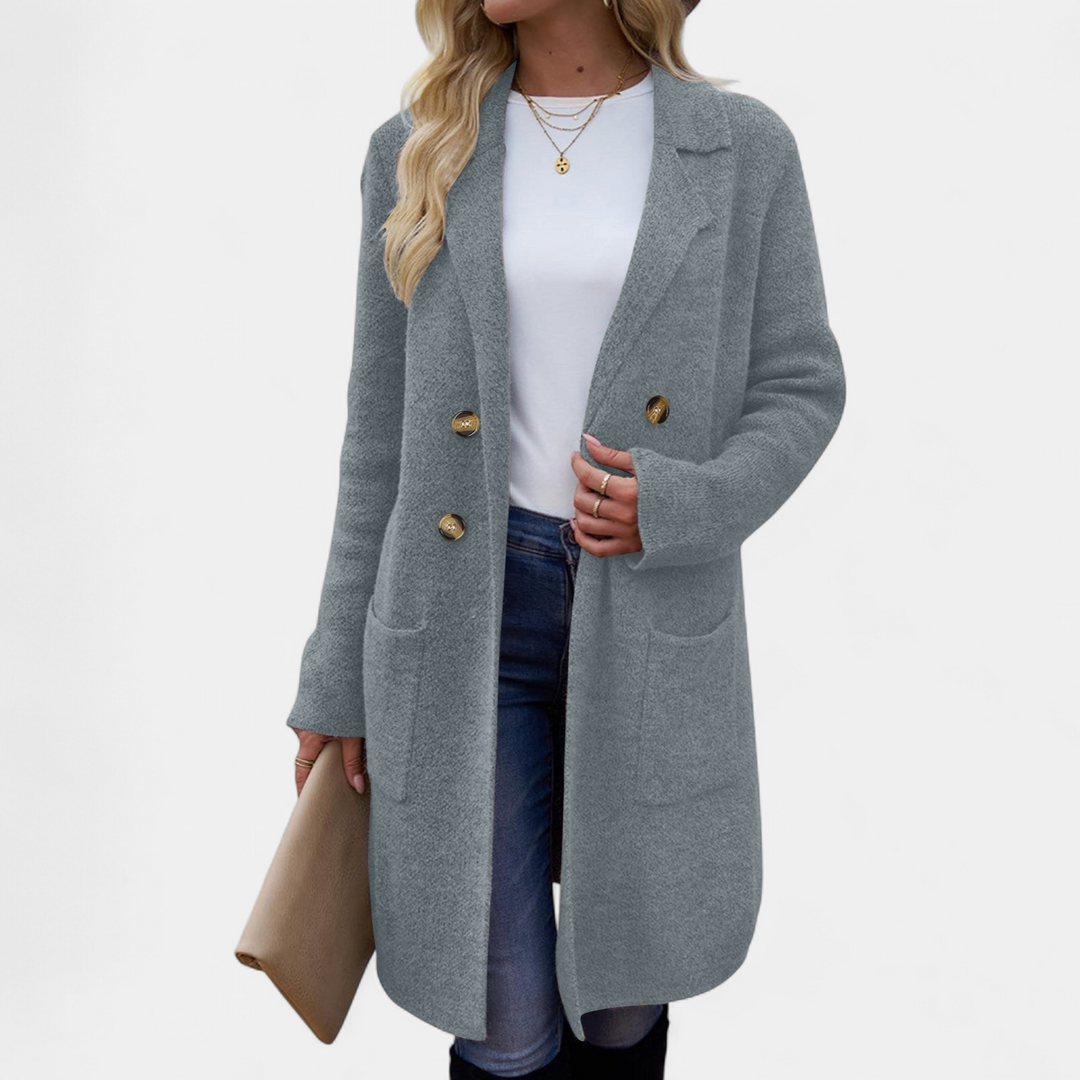 ZAHEKA - Casual Long Sleeve Mid Length Coat