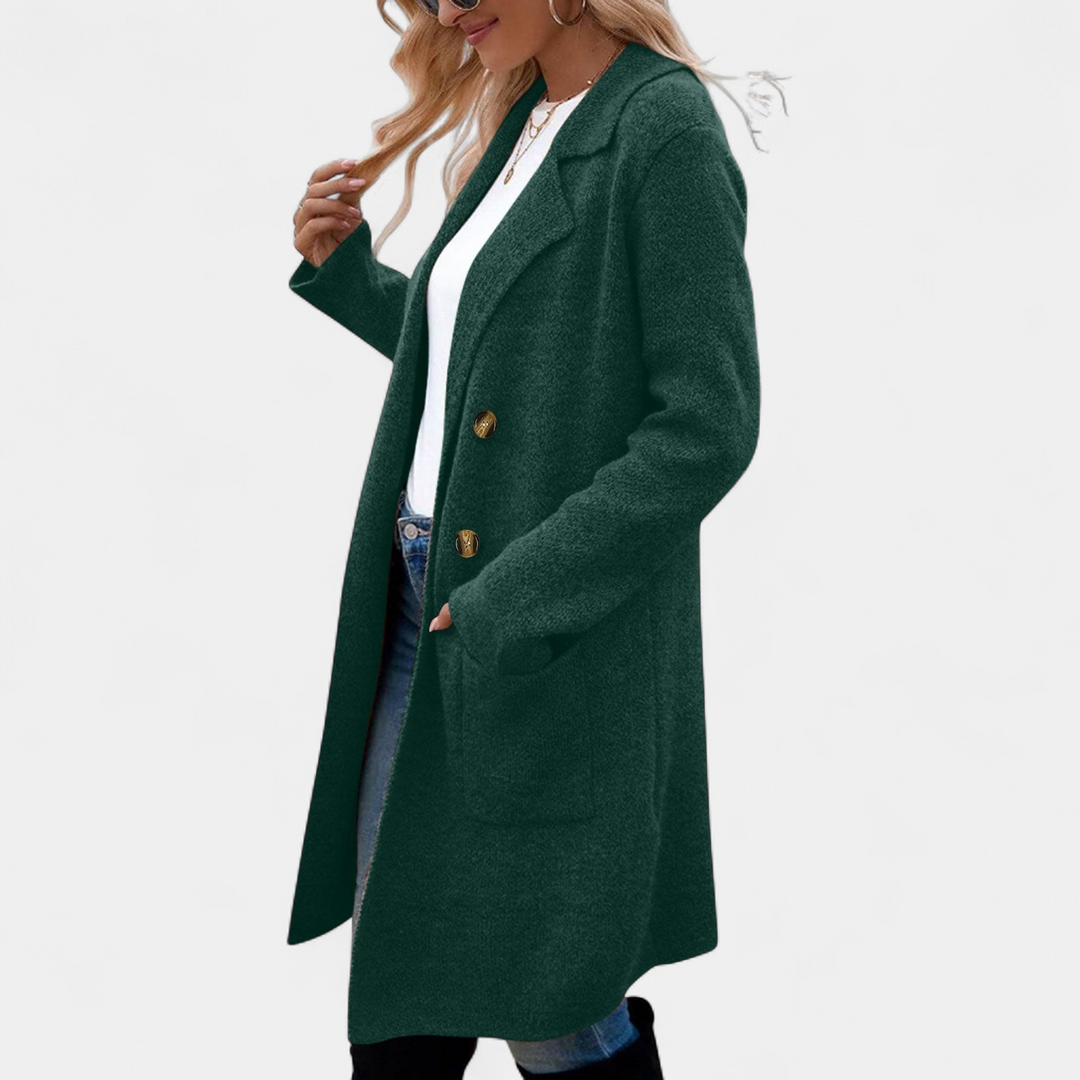 ZAHEKA - Casual Long Sleeve Mid Length Coat