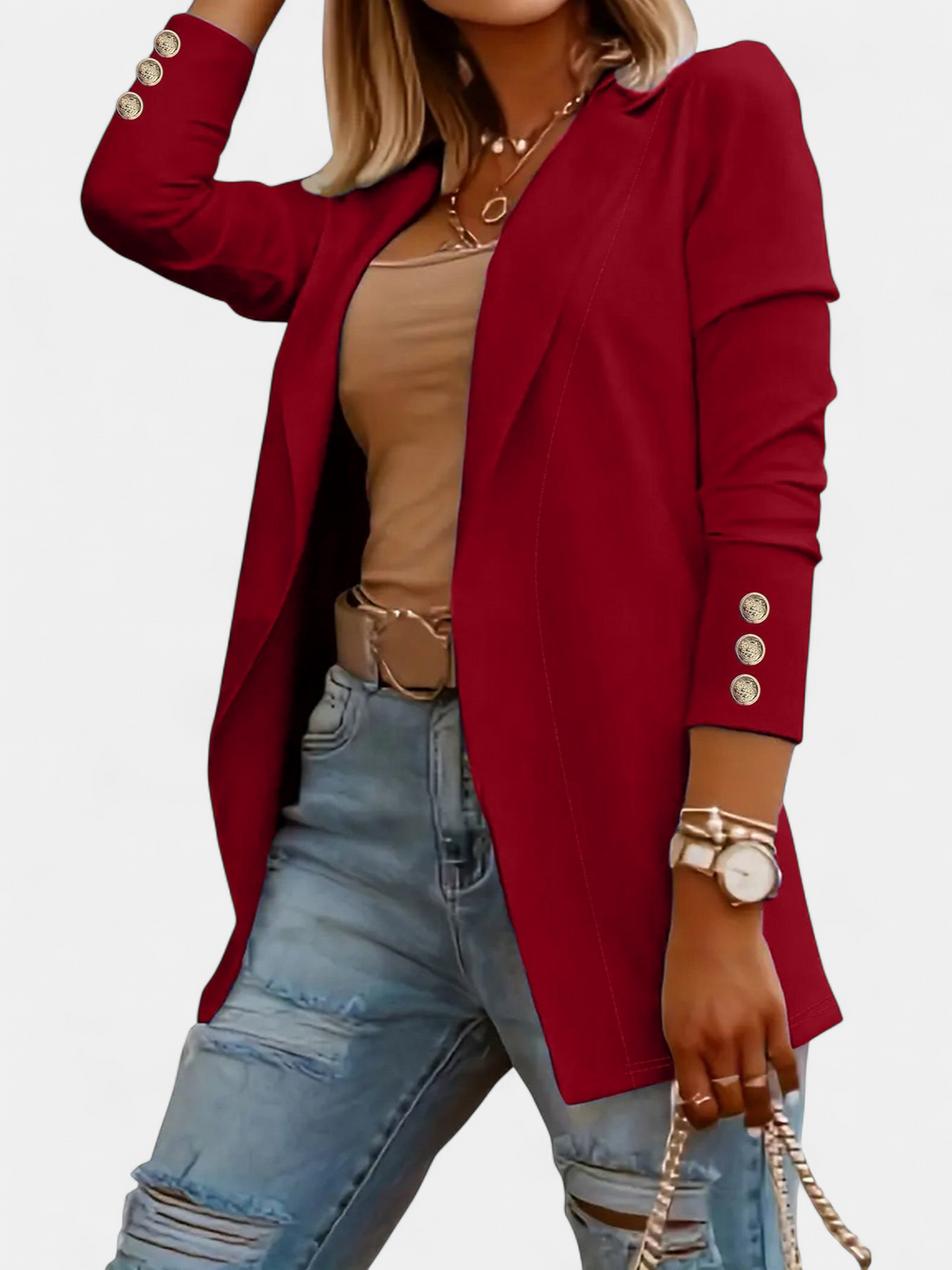 ODIN - Casual Long Sleeve Open Front Blazer