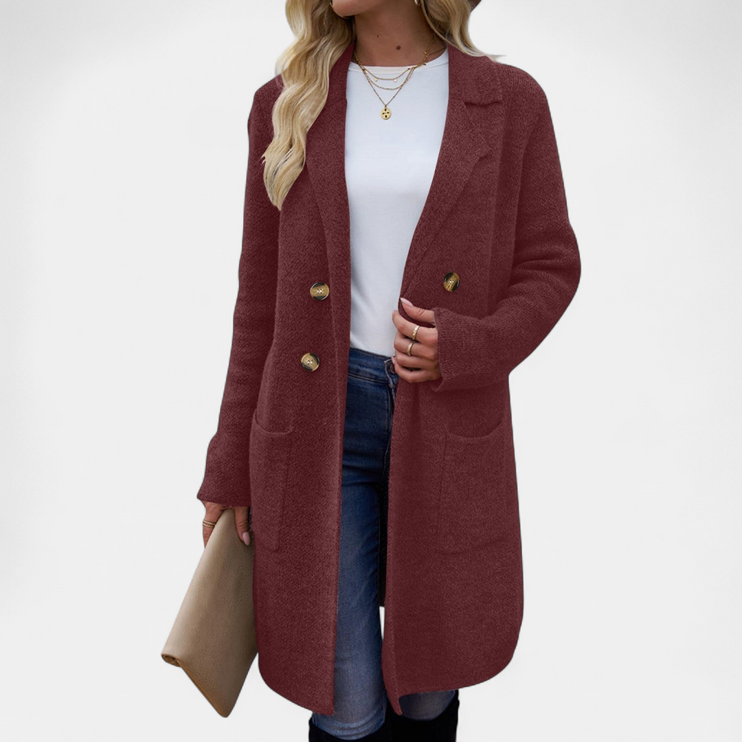 ZAHEKA - Casual Long Sleeve Mid Length Coat