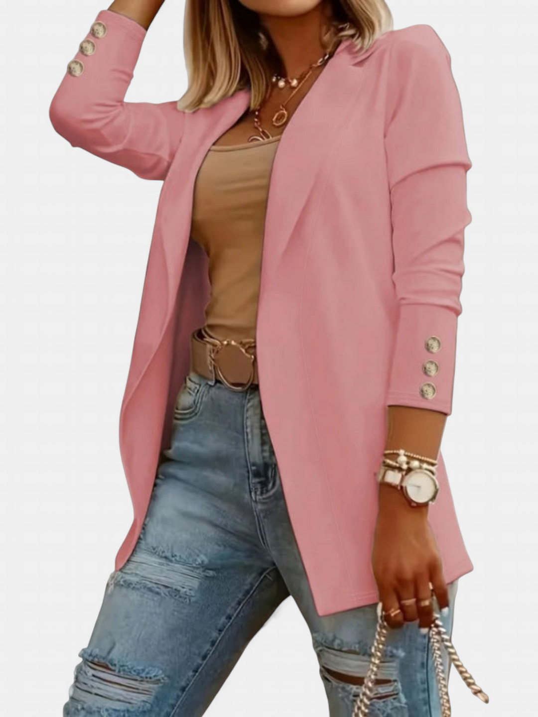 ODIN - Casual Long Sleeve Open Front Blazer