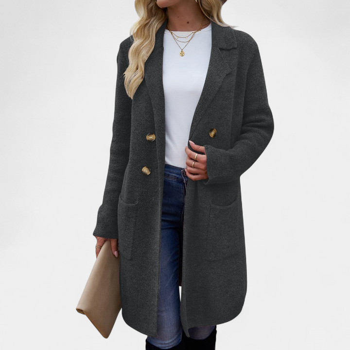 ZAHEKA - Casual Long Sleeve Mid Length Coat