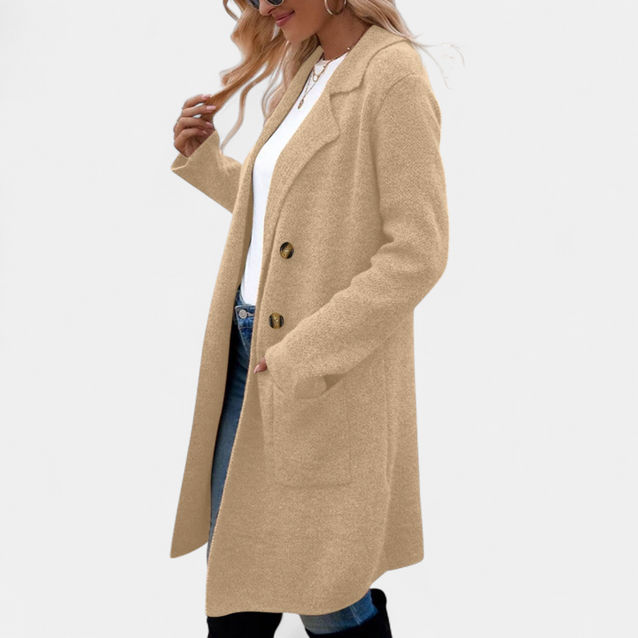 ZAHEKA - Casual Long Sleeve Mid Length Coat