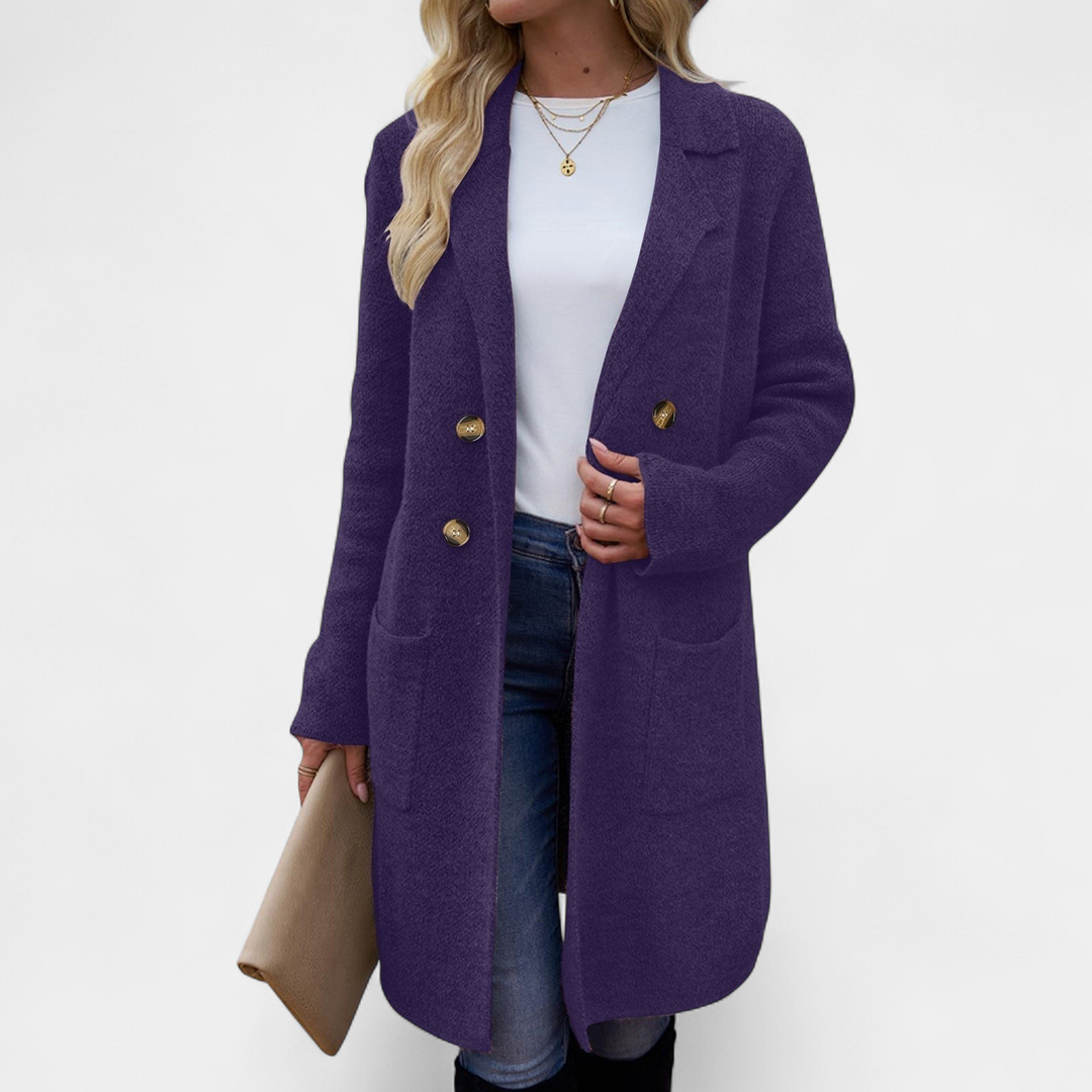 ZAHEKA - Casual Long Sleeve Mid Length Coat