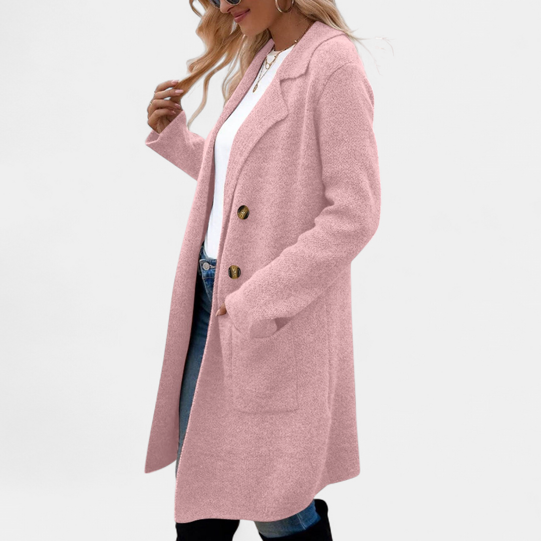 ZAHEKA - Casual Long Sleeve Mid Length Coat
