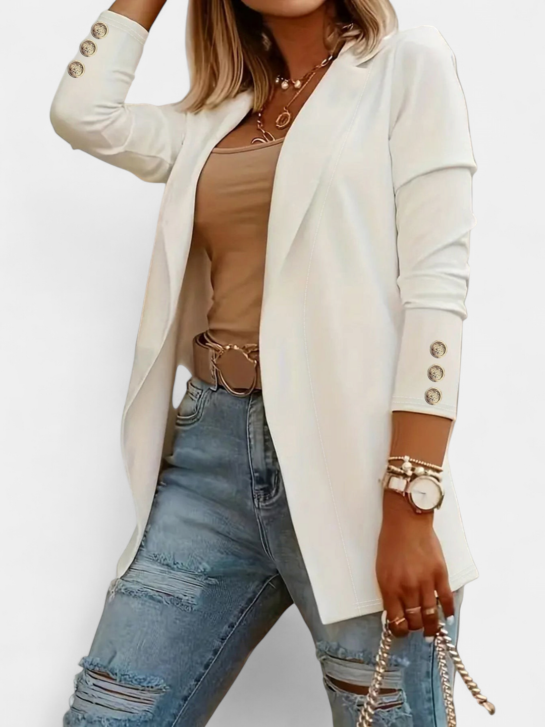 ODIN - Casual Long Sleeve Open Front Blazer