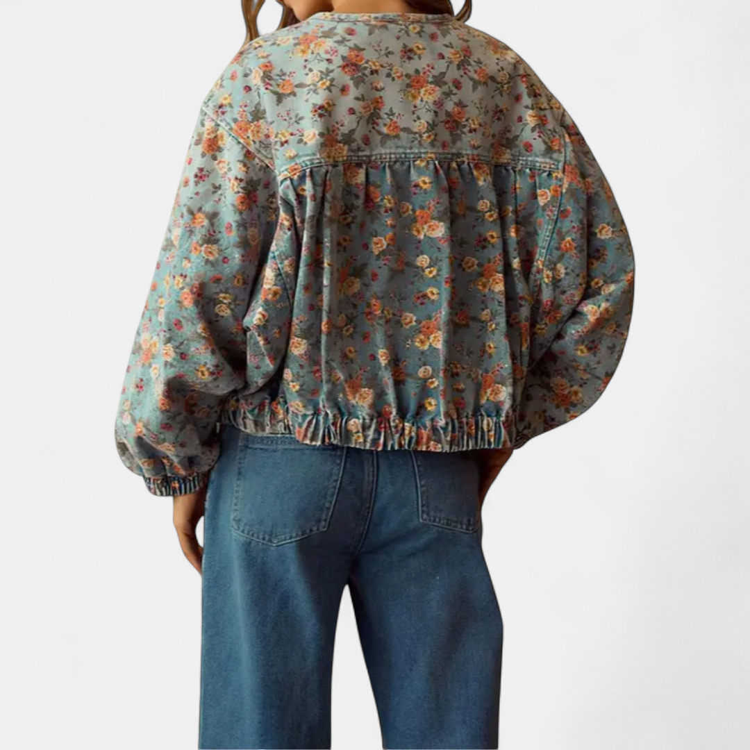 DAISIE | Y2K Floral Denim Jacket