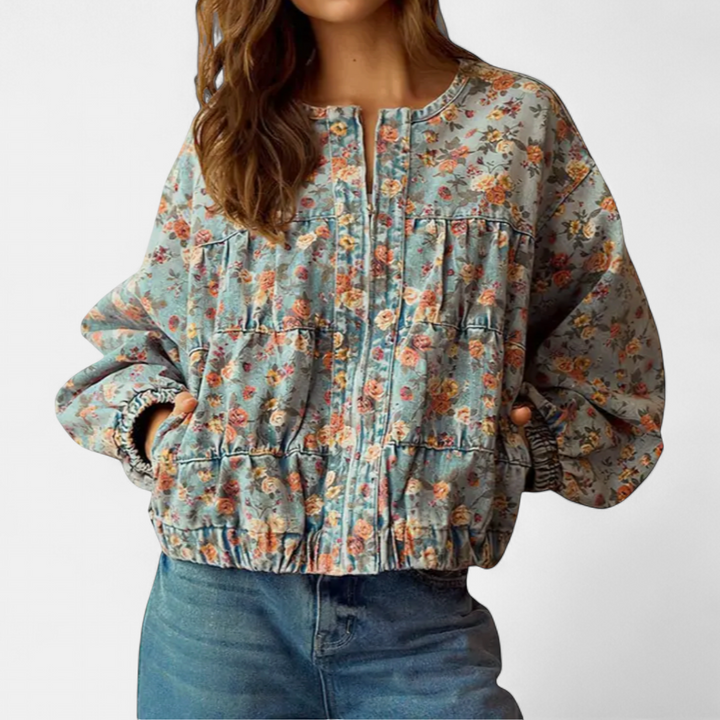 DAISIE | Y2K Floral Denim Jacket