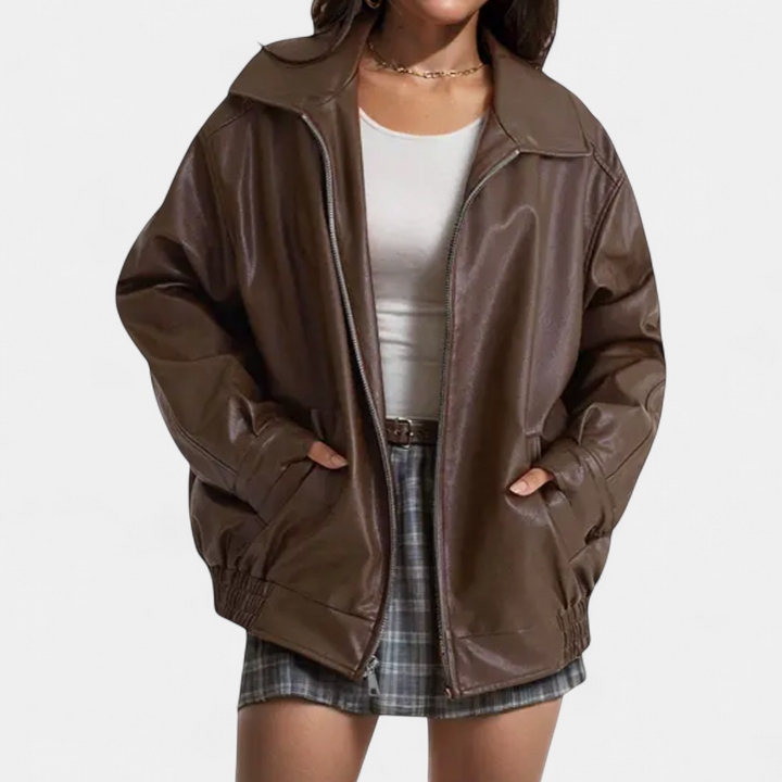 RYDER | Relaxed Moto PU Leather Jacket