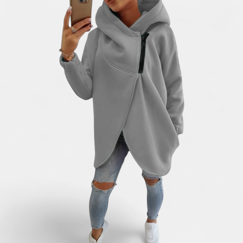 VANIA - Plus Size Half-Zip Pullover Hoodie