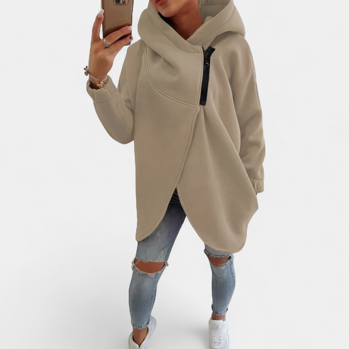 VANIA - Plus Size Half-Zip Pullover Hoodie