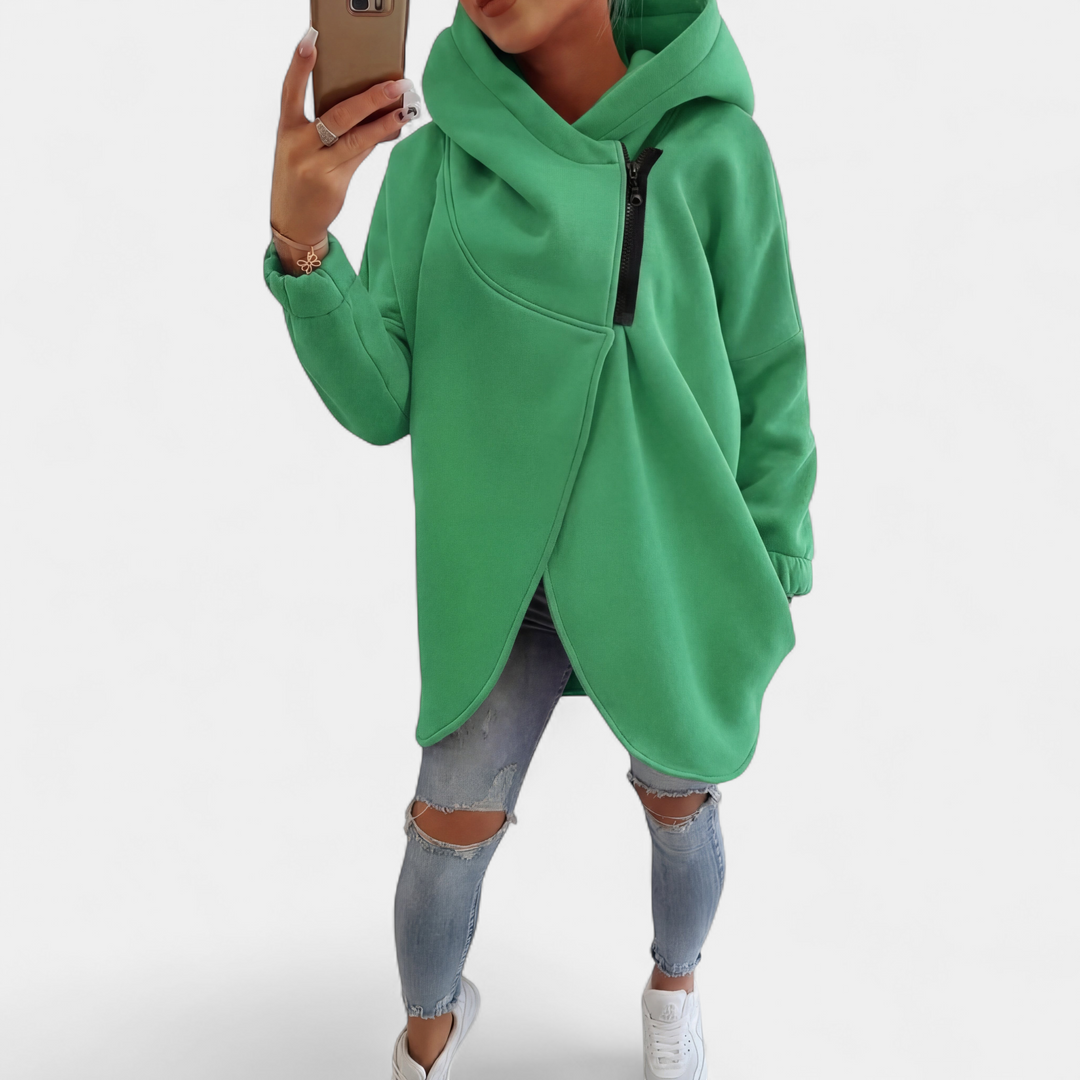 VANIA - Plus Size Half-Zip Pullover Hoodie