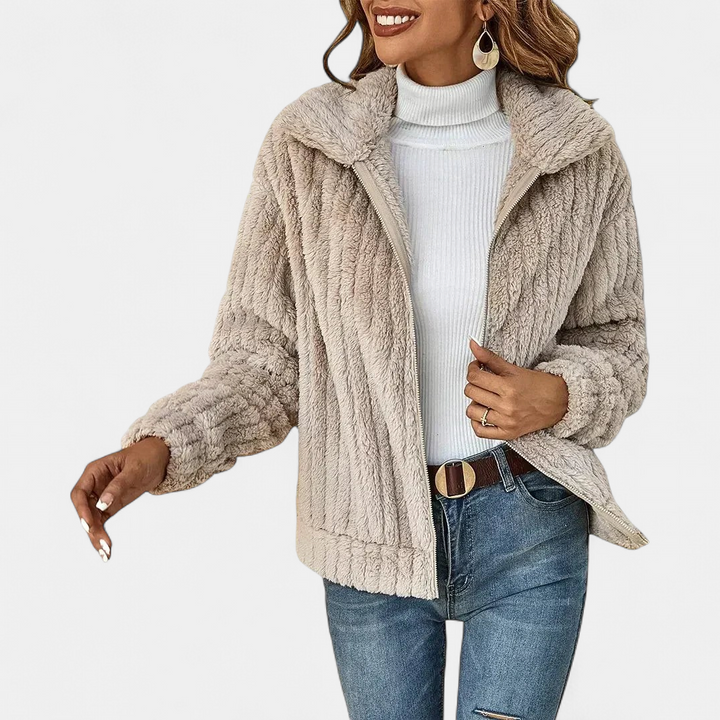 GENEVIEVE - Stylish Sherpa Jacket