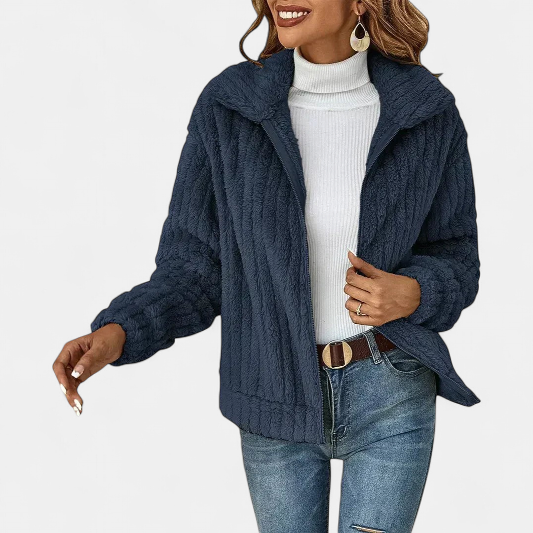 GENEVIEVE - Stylish Sherpa Jacket