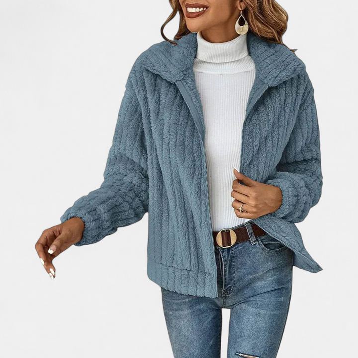 GENEVIEVE - Stylish Sherpa Jacket