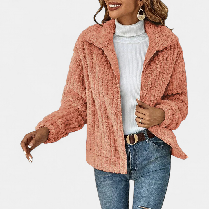 GENEVIEVE - Stylish Sherpa Jacket