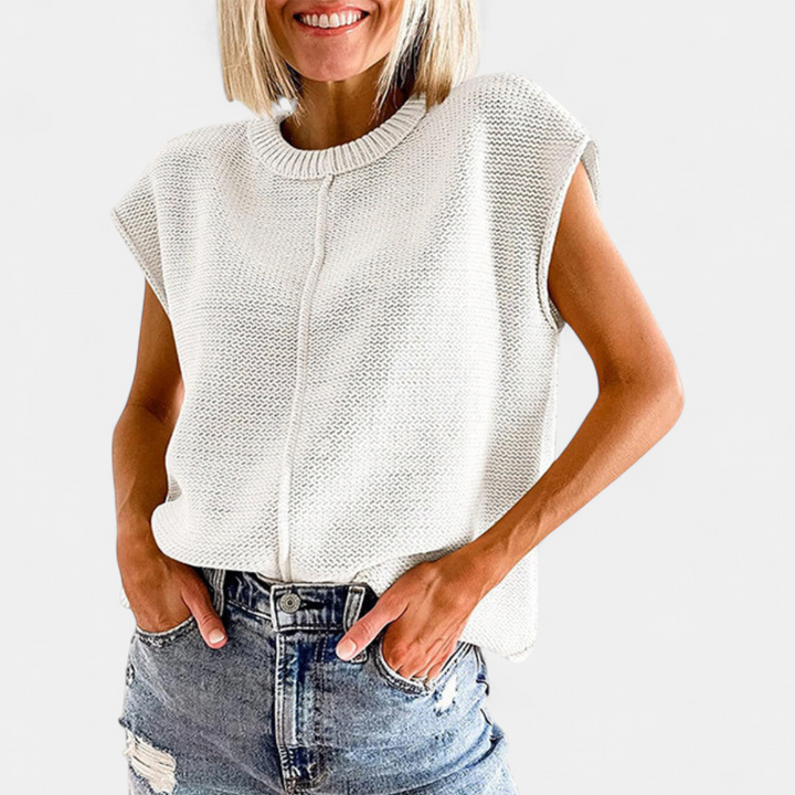 MAISIE - Casual Minimalist Crewneck Sleeveless Top