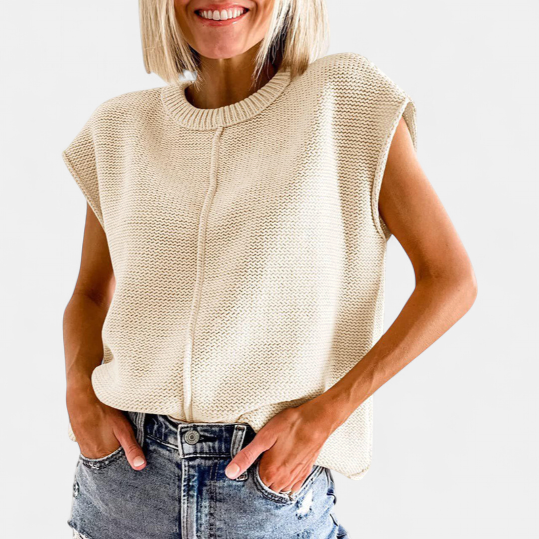 MAISIE - Casual Minimalist Crewneck Sleeveless Top