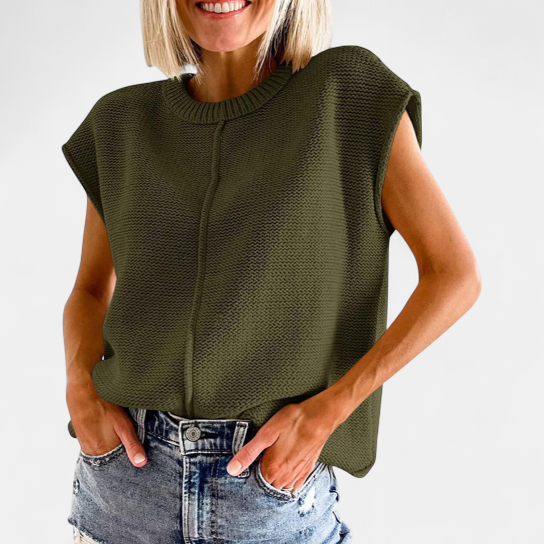 MAISIE - Casual Minimalist Crewneck Sleeveless Top